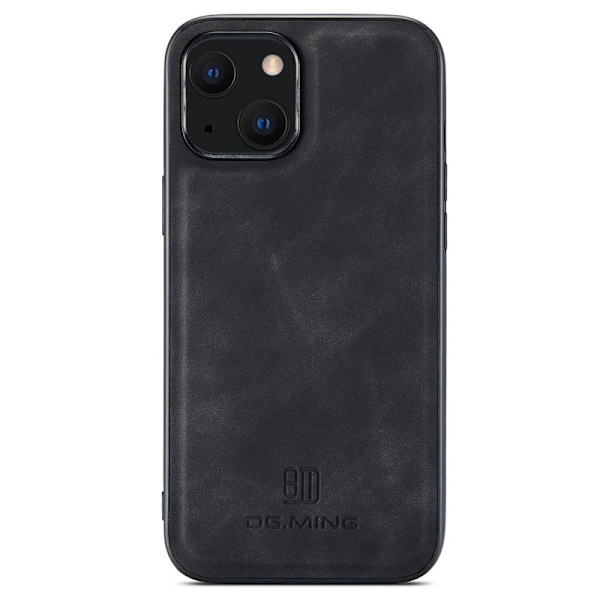 DG.MING Magnetiskt Konstläder Plånboksfodral iPhone 15 Plus - Svart