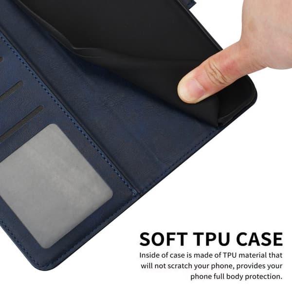 Plånboksfodral för Samsung Galaxy S26 Plus Flip Stand Konstläder - Safir