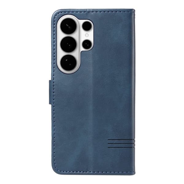 Samsung Galaxy S26 Ultra Plånboksfodral T-formade Linjer Konstläder - Blå