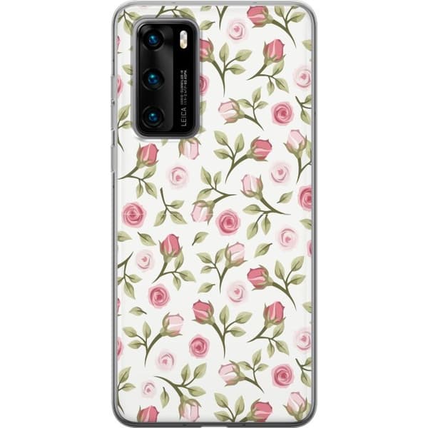Mobilcover til Huawei P40 med Blomstret mønster