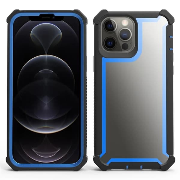 Mobilskal till iPhone 15 Pro Max TPU + PC Shockproof - Svart/Blå Blå