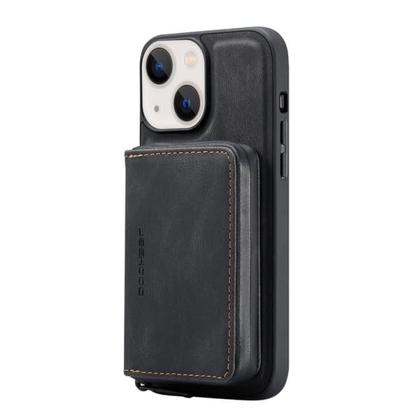JEEHOOD Kickstand 2-in-1 Hybrid Plånboksfodral för iPhone 13 mini - Svart