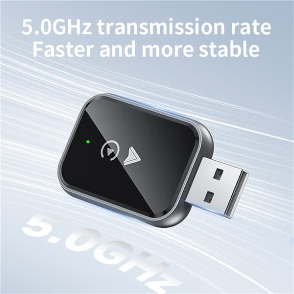 CarPlay 2in1 Trådbunden Bluetooth Trådlös Adapter - Svart