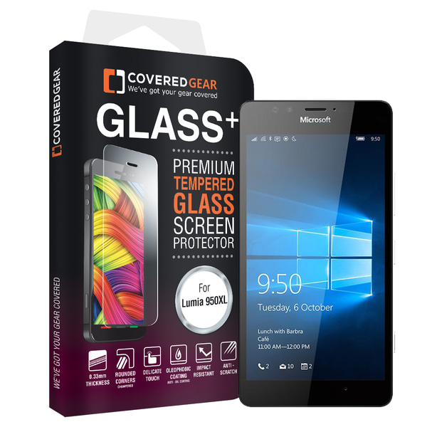 CoveredGear härdat glas skärmskydd till Microsoft Lumia 950 XL