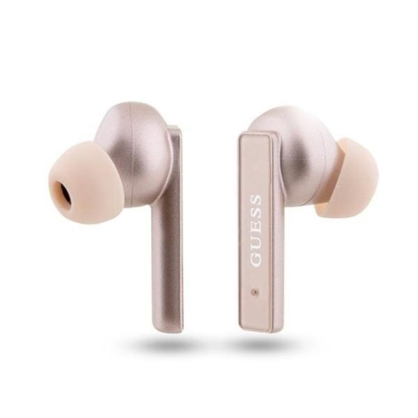 Guess TWS Bluetooth In-Ear Hörlurar + Dock Printed Logo - Rosa Guld