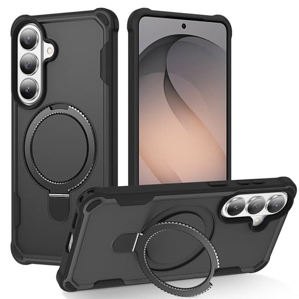 Mobilskal för Samsung Galaxy S26 Plus Magnetiskt Kickstand TPU + PC - Svart