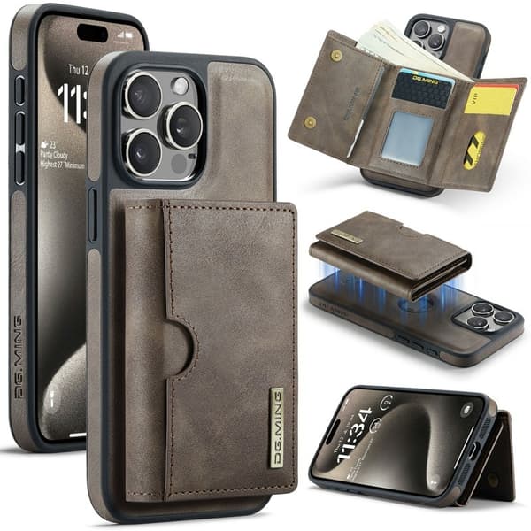DG.MING M6 Series Mobilskal till iPhone 14 Pro Max Magnetiskt Brun