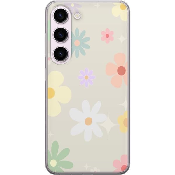 Mobilskal till Samsung Galaxy S23 med fejdande blommor
