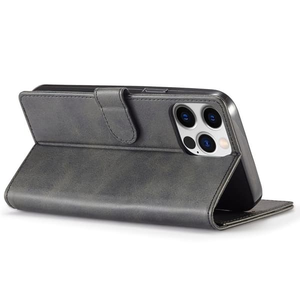LC.IMEEKE iPhone 14 Pro Plånboksfodral Konstläder - Svart