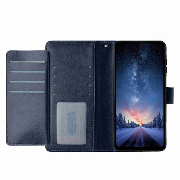 Samsung Galaxy S26 Pro Plånboksfodral Konstläder Folio Flip - Blå