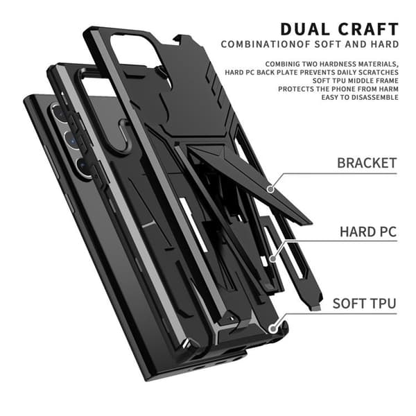 V-formet Kickstand Cover Galaxy S22 Plus - Sort Black