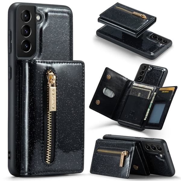 DG.MING M3 Series Samsung Galaxy S24 Konstläder Plånboksfodral Svart