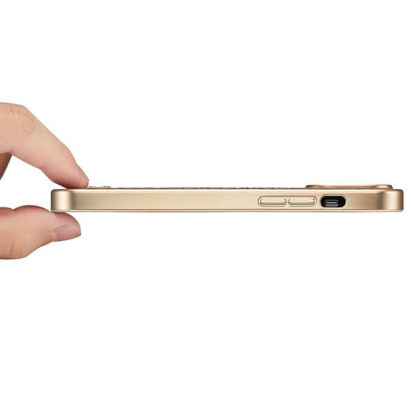FIERRE SHANN Mobilskal till iPhone 13 Pro Max Äkta läder - Brun