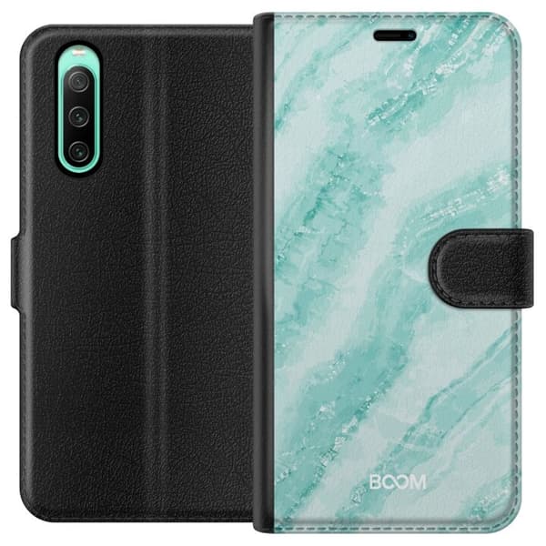 Plånboksfodral till Sony Xperia 10 IV med Mint Marble