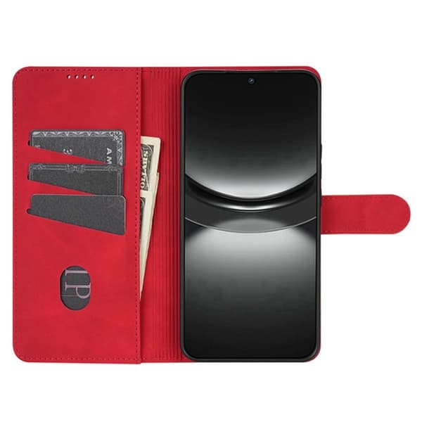 AZNS Samsung Galaxy S25 Edge Plånboksfodral Konstläder - Röd