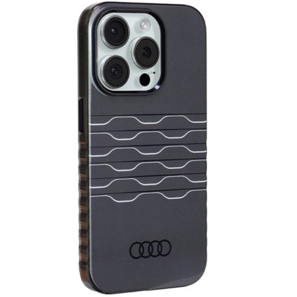 Audi iPhone 15 Pro Cover Magsafe IML - Sort