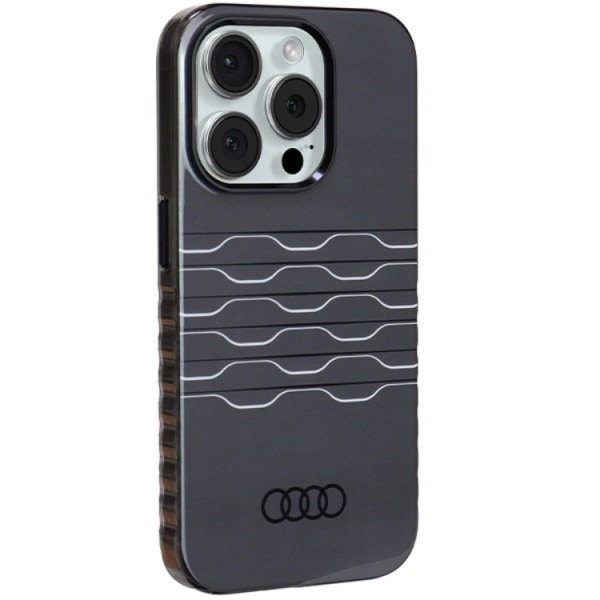 Audi iPhone 15 Pro matkapuhelimen suojakuori Magsafe IML - musta