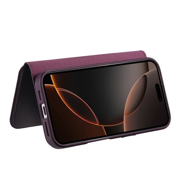 CASENEO iPhone 15 Pro Plånboksfodral Konstläder - Lila