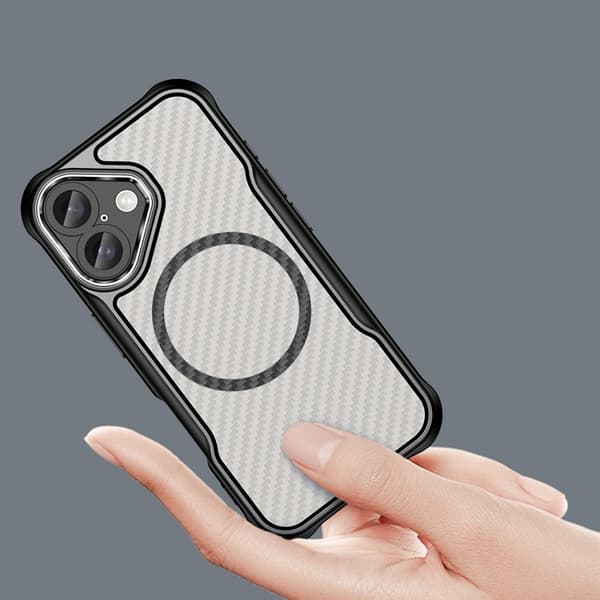 Mobilskal till iPhone 16 MagSafe Silikon Leading - Svart Black