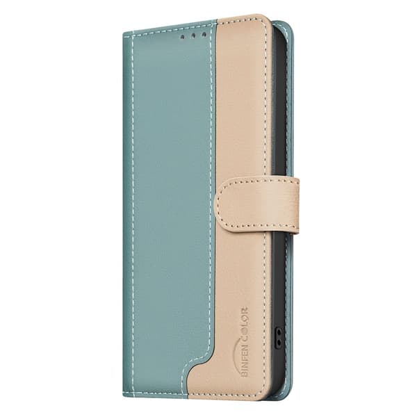 BINFEN Samsung Galaxy S26+ Plånboksfodral Konstläder RFID Skydd - Grön