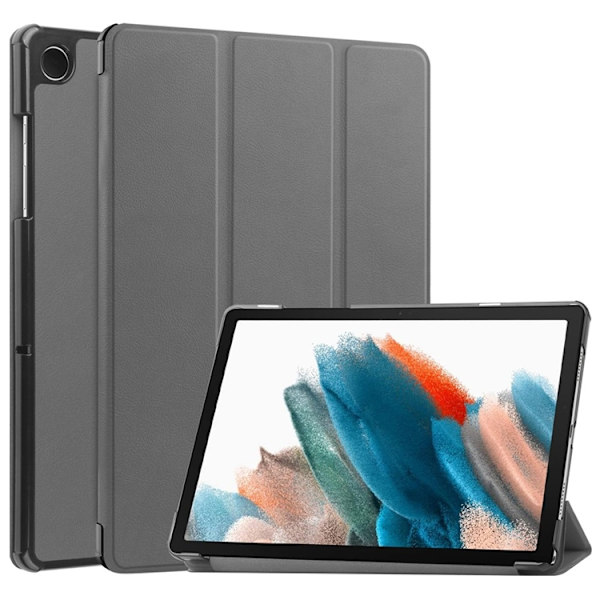 Galaxy Tab A9 Plus Fodral Tri-Fold KonstLäder - Grå Grå