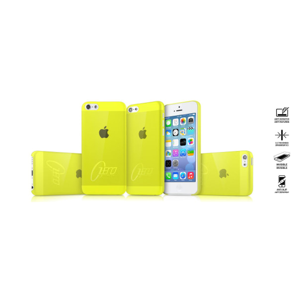 ITSkins Zero 3 etui til iPhone 5C (gul) + skærmbeskytter