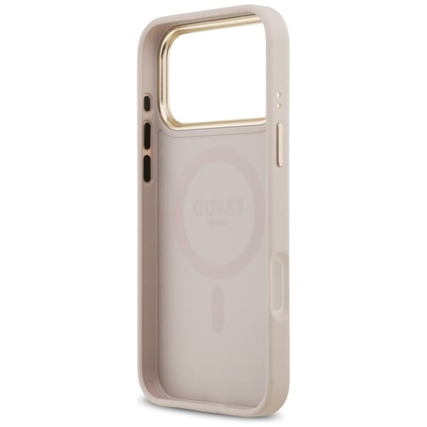 Guess Telefontaske til iPhone 17 Pro Max Magsafe Peony Hot Stamp - Lyserød Rosa