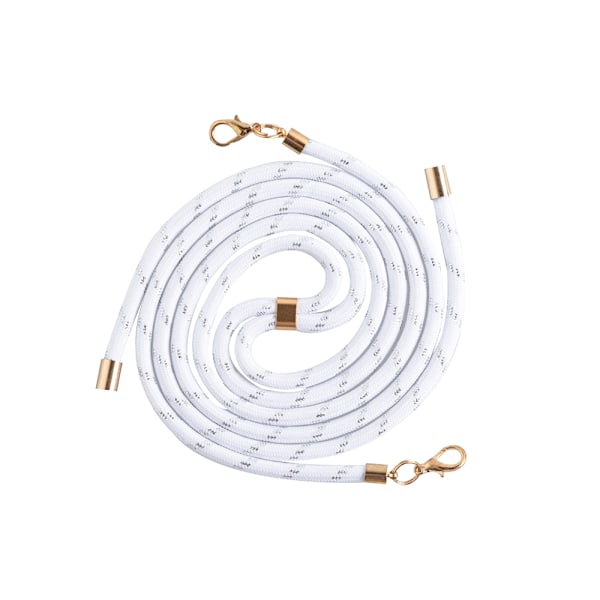 Boom iPhone XR skal med mobilhalsband- Rope Stipes Rope Whitegrey Stipes