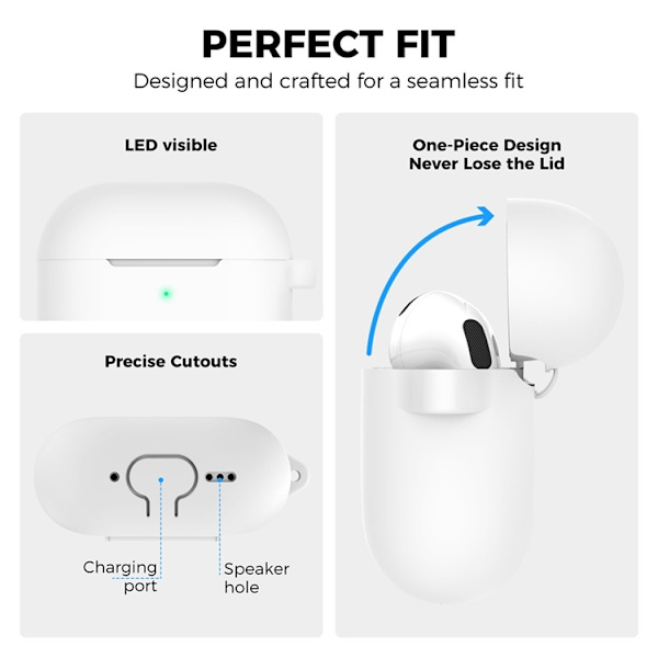 AHASTYLE AirPods 4 Mobilskal Silikon PT196 - Vit Vit