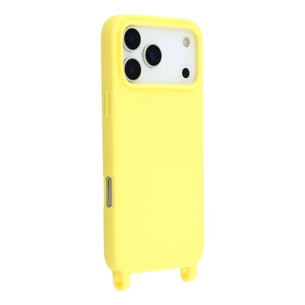 Mobilskal till iPhone 17 Pro TPU Shockproof med Lanyard - Gul Gul