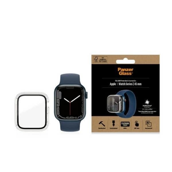 PanzerGlass Apple Watch 7/8 45mm Skal - Transparent Black
