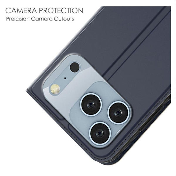 iPhone 17 Pro Max Plånboksfodral med Kickstand - Blå Blå