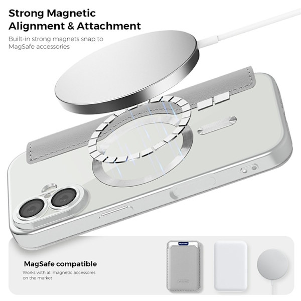 iPhone 17 Plånboksfodral MagSafe RFID - Titangrå Grå