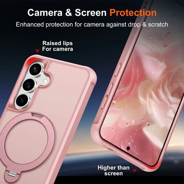 Mobilskal för Samsung Galaxy S26 Plus Magnetiskt Kickstand TPU - Rosa