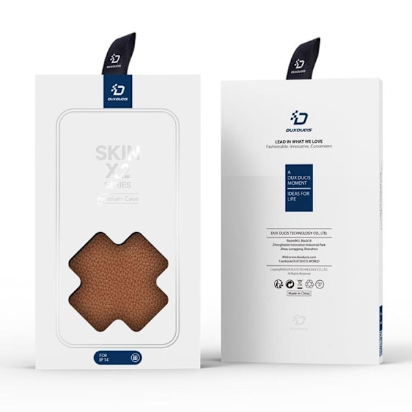 Dux Ducis iPhone 14 Plus Plånboksfodral Skin X2 - Brun