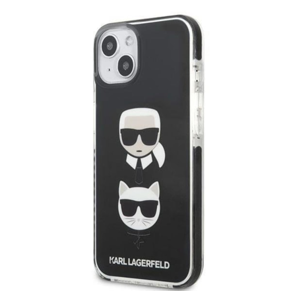 Karl Lagerfeld iPhone 13 -kuori Karl & Choupette Head - Musta