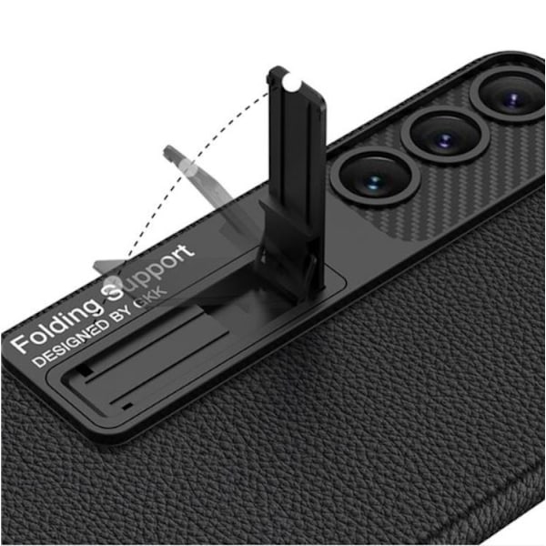 GKK Galaxy S23 Mobilskal Kickstand PU-Läder - Vinröd