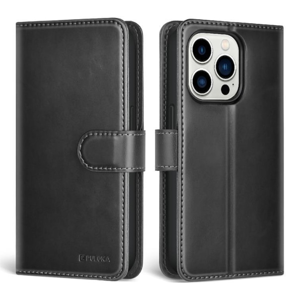 Puloka iPhone 11 Wallet Case Magsafe 2in1 - musta