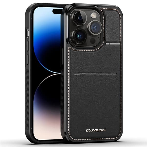 Dux Ducis iPhone 14 Pro Max Mobilskal Magsafe Kortholder Rafi Black