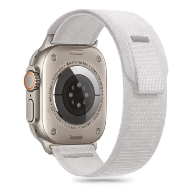 Tech-Protect Apple Watch (44/45/46/49mm) Armbånd Nylon Stripe - Crayon Grey Grå