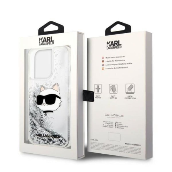 Karl Lagerfeld iPhone 14 Pro Max Kuori Glitter Choupette Head - S