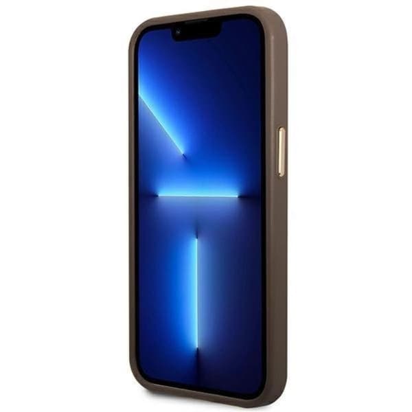 GUESS Mobilskal till iPhone 14 Plus MagSafe Logo Plate - Brun Brun