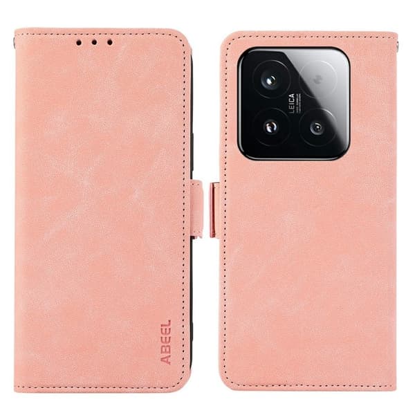ABEEL Xiaomi 15T Plånboksfodral Konstläder Folio Ställ Rosa