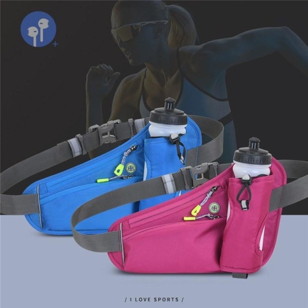 Sport Løbebæltetaske med vandflaskeholder - Mørkeblå
