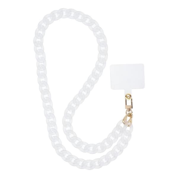PANAMA Lång Mobilrem Lanyard 80cm (40cm i öglan) - Vit Vit