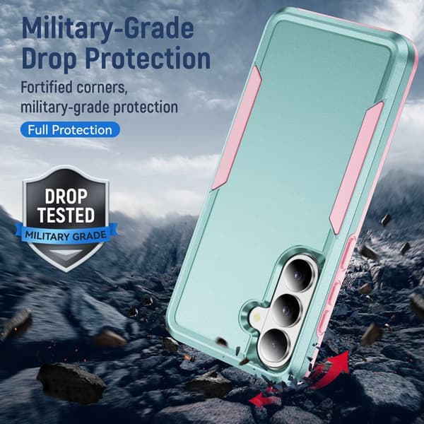 Mobilskal för Samsung Galaxy S26 PC + TPU Militärklassad - Grön