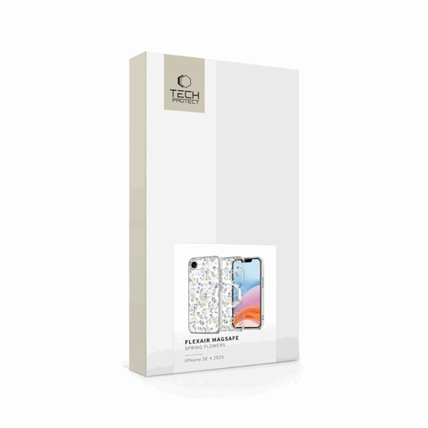 Tech-Protect Mobilskal till iPhone 16e Magsafe Flexair - Spring Flowers Transparent