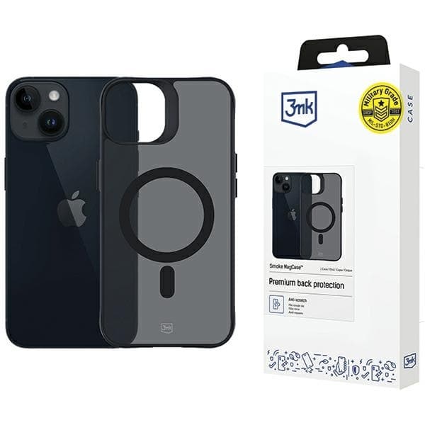 3MK Mobilskal till iPhone 13/14 MagSafe Smoke - Svart