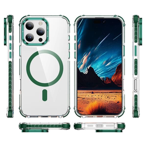 Mobilskal till iPhone 16 Pro Max MagSafe Kickstand - Grön Grön