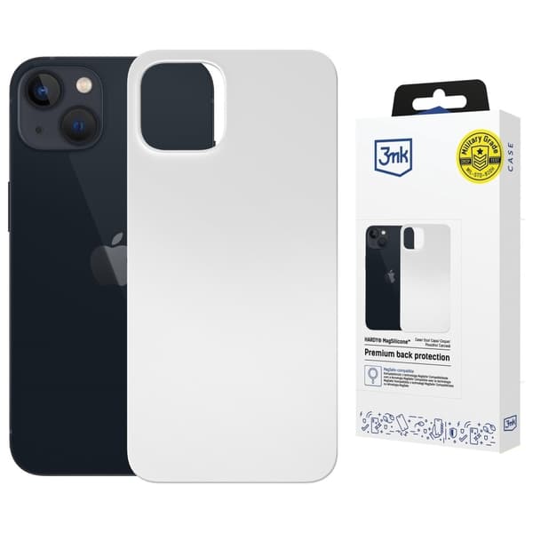 3MK Telefontaske til iPhone 14 MagSafe Silicone Hardy - Hvid